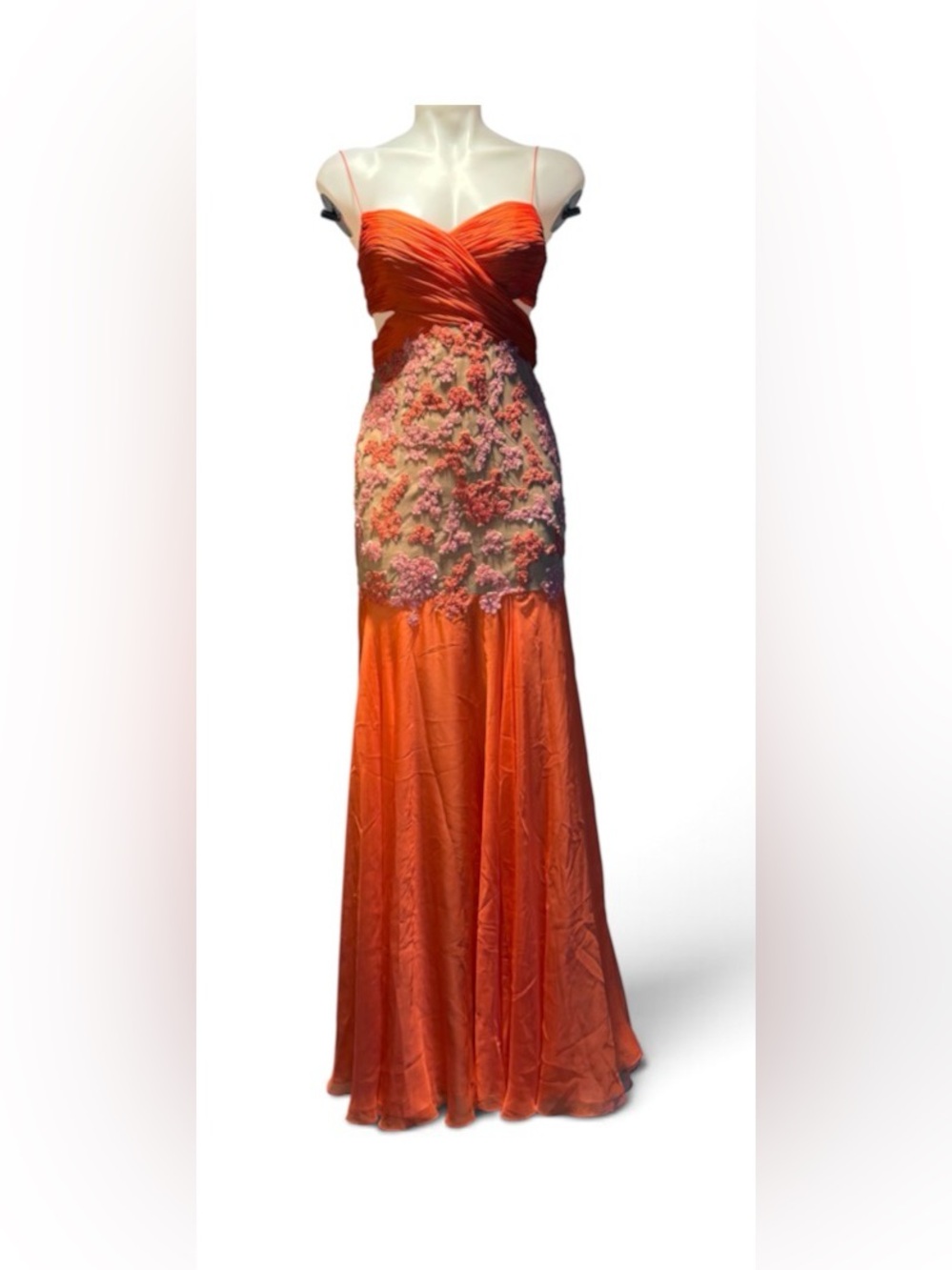 Elegant Evening Gown Sherri Hill Orange Dress